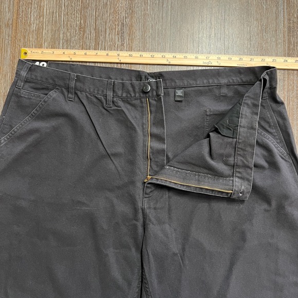 New Oobe Work Pants‎ Men's Charcoal Gray 48 Cotton Carpenter Style Unhemmed - Picture 8 of 8